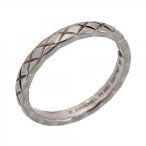 Chanel Coco Crush Ring, Pt950 Platinum, Size #53, Women's